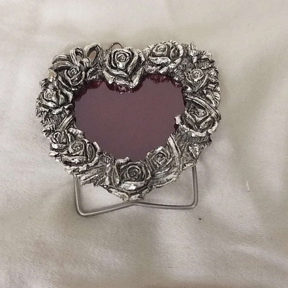 Vntg Arthur Court Rose Heart Mini Frame Small Silver New 30-238 Floral